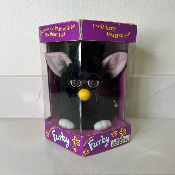 Vintage Furby 1998 Black Tiger Electronics Model 70-800 Box Included - Picture 3 of 9